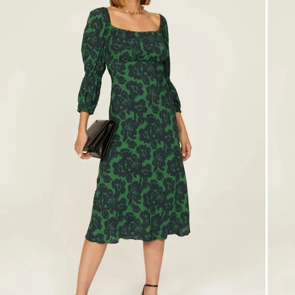 Peter Som Green Puff Sleeve Sundress.   Size 4 - Picture 5 of 8